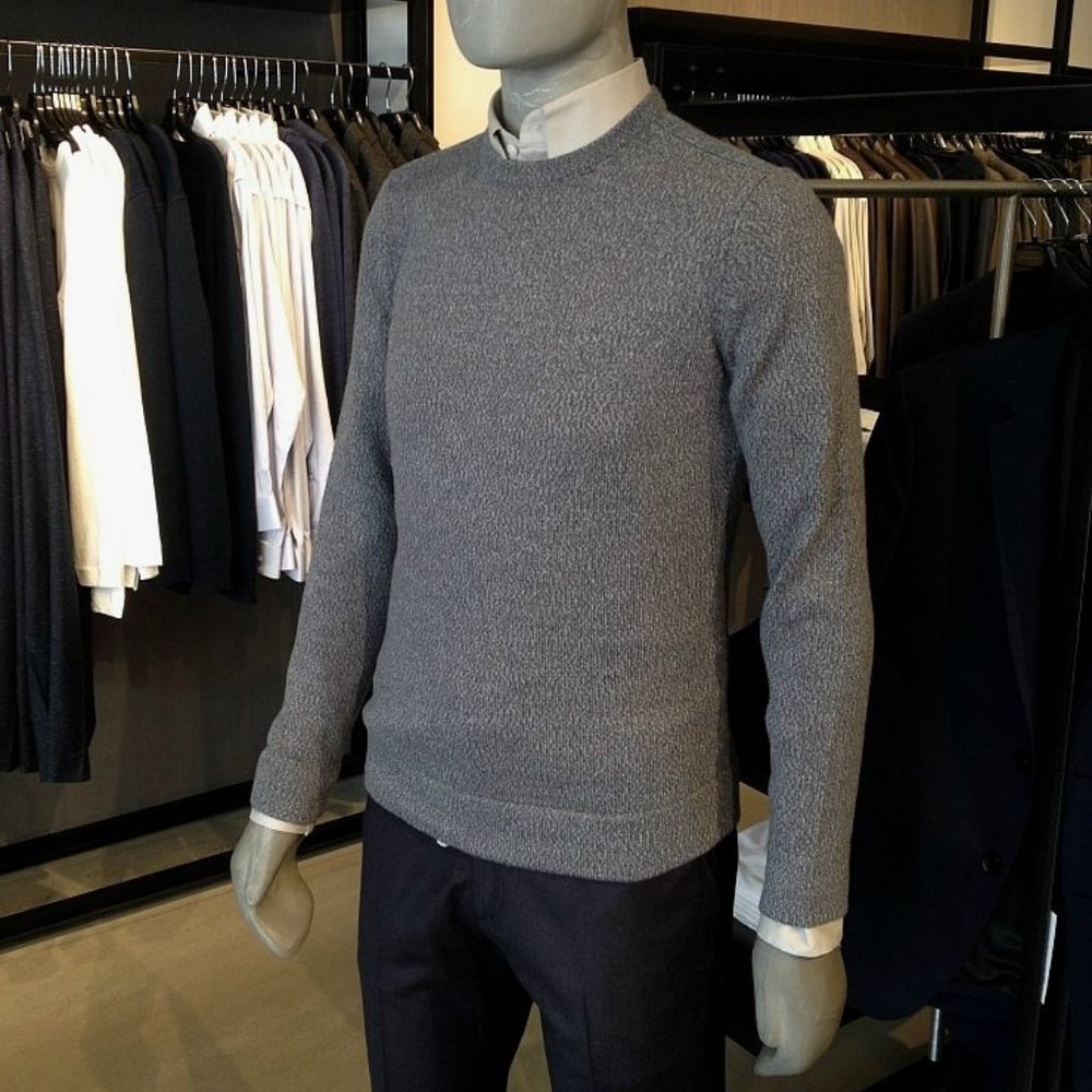 Theory Dermont MJ Cashwool Gray Heather Merino Wool Pullover Sweater